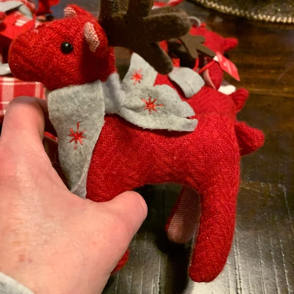 Target Holiday Deer Ornaments, Set of 9, Soft, Like New